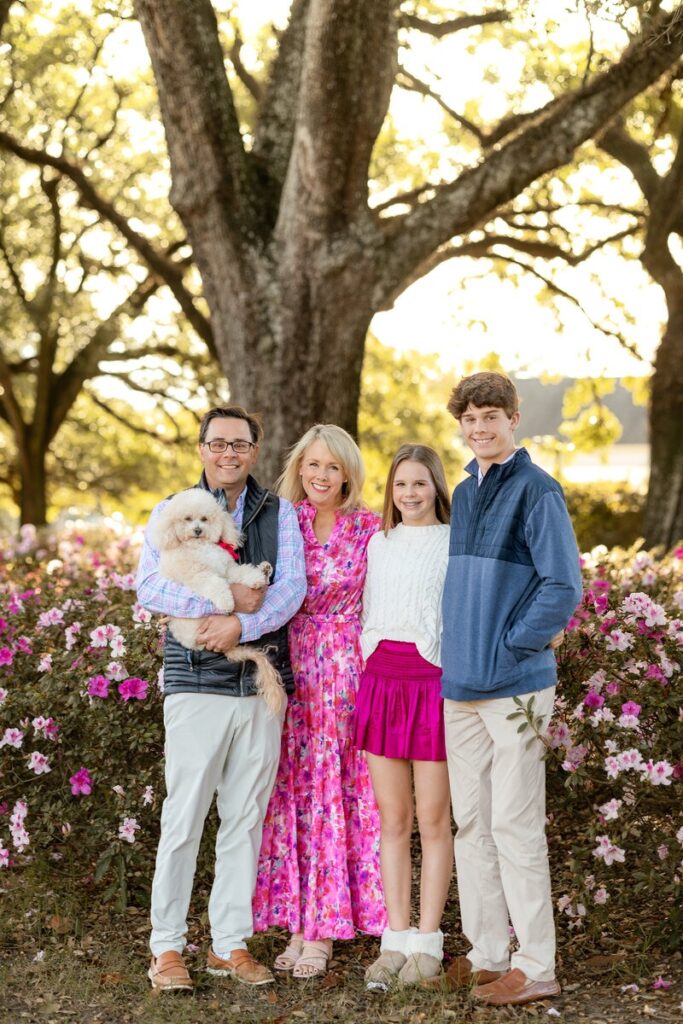 family photography with dog